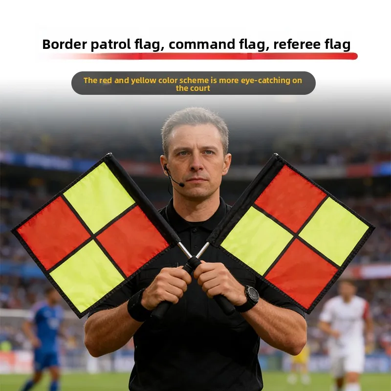 2pcs Referee Flags Red Yellow Checkered, Handheld Soccer Linesman Flags Sports Match Signal Flags with Storage Bag
2pcs Referee Flags Red Yellow Checkered, Handheld Soccer Linesman Flags Sports Match Signal Flags with Storage Bag