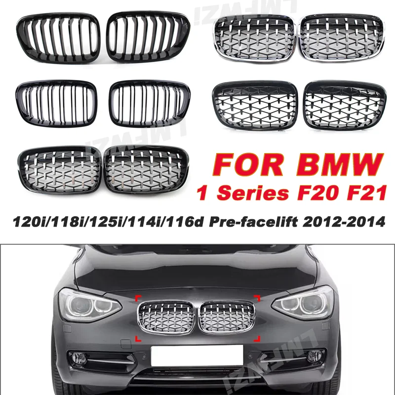 For BMW 1 Series F20 F21 120i/118i/125i/114i/116d Pre-facelift 2012-2014 Front Bumper Kidney Grill Black Grille
For BMW 1 Series F20 F21 120i/118i/125i/114i/116d Pre-facelift 2012-2014 Front Bumper Kidney Grill Black Grille