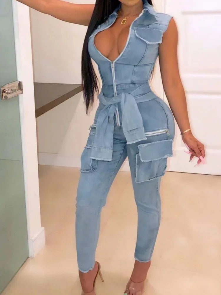 Women's Harmonica Pockets High-waisted Thin Work Style Retro Washed Spring and Summer Commuting Denim Jumpsuit
Women's Harmonica Pockets High-waisted Thin Work Style Retro Washed Spring and Summer Commuting Denim Jumpsuit