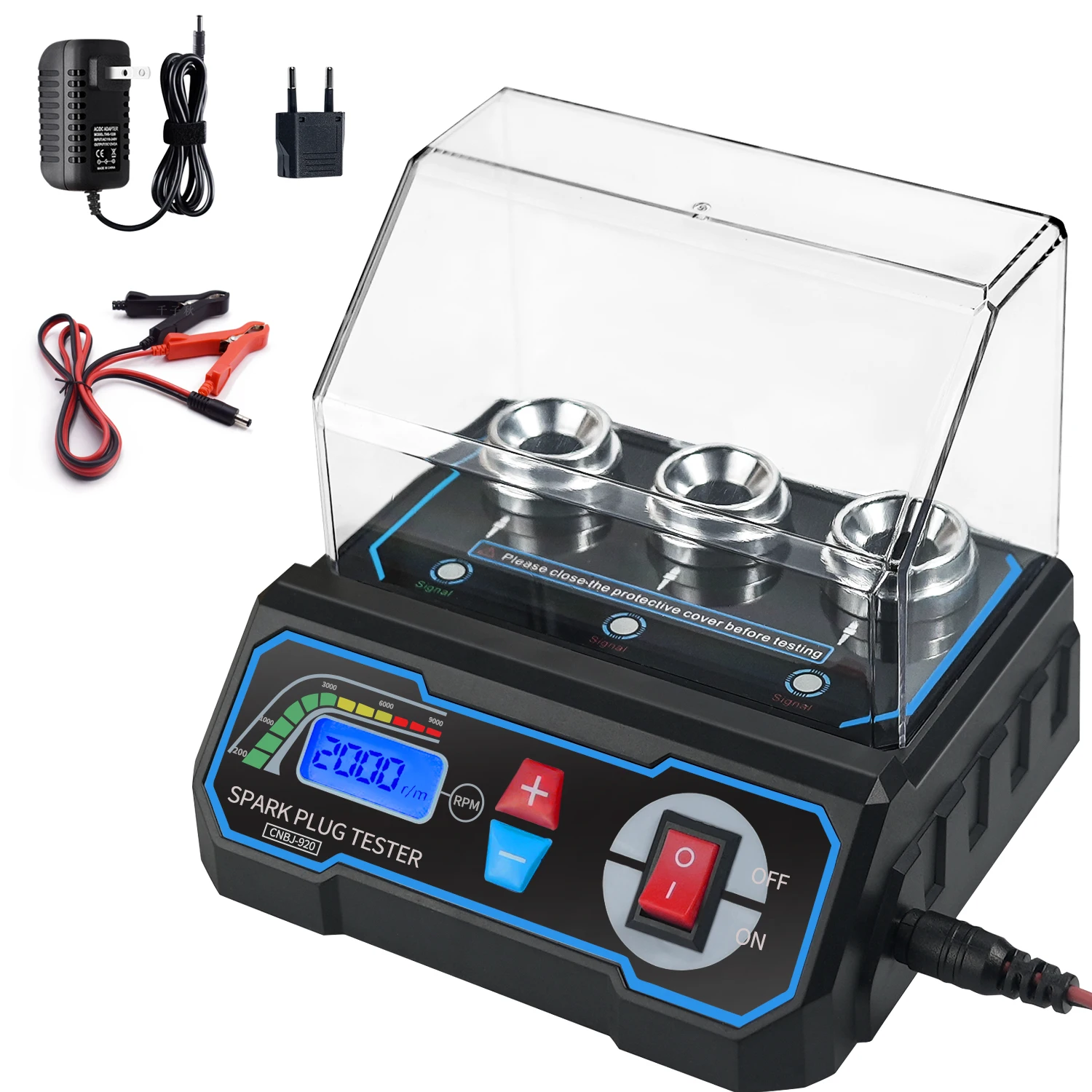 Автомобильный тестер свечей зажигания 110 В 220 В с пятью отверстиями, анализатор свечей зажигания, инструмент
Автомобильный тестер свечей зажигания 110 В 220 В с пятью отверстиями, анализатор свечей зажигания, инструмент