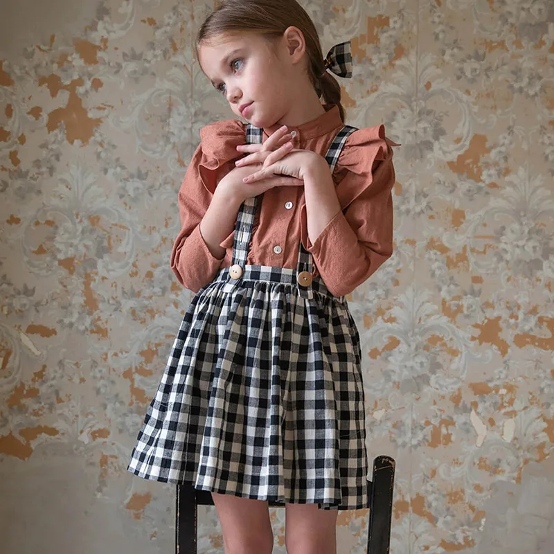 2024 Vintage Black White Plaid Girl Suspender Skirt A-line Adjustable Elegant Basis Children Skirts New Boutique Clothing
2024 Vintage Black White Plaid Girl Suspender Skirt A-line Adjustable Elegant Basis Children Skirts New Boutique Clothing