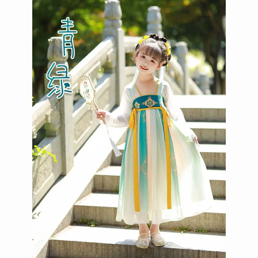 Green girls' Hanfu Spring and Autumn Children's Chinese Style Improved Ancient Clothes Ru Skirt Long Sleeve Super Immortal Daily
Green girls' Hanfu Spring and Autumn Children's Chinese Style Improved Ancient Clothes Ru Skirt Long Sleeve Super Immortal Daily