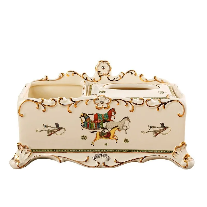 American creative tissue box European living room luxury retro home decoration ceramic carton coffee table ornament
American creative tissue box European living room luxury retro home decoration ceramic carton coffee table ornament