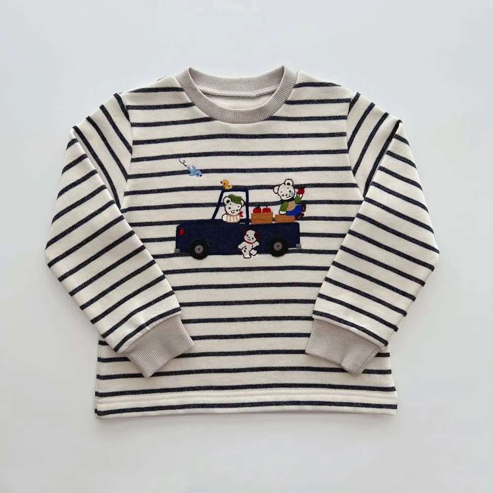 baby sweatshirt autumn kids clothes boys clothes toddler Cartoon pattern patch embroidered striped long sleeved shirt
baby sweatshirt autumn kids clothes boys clothes toddler Cartoon pattern patch embroidered striped long sleeved shirt