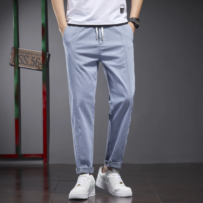 New Men's Solid Color Overalls Casual Fashion Versatile Ninth Pants Simple Trend Slim Pants
New Men's Solid Color Overalls Casual Fashion Versatile Ninth Pants Simple Trend Slim Pants