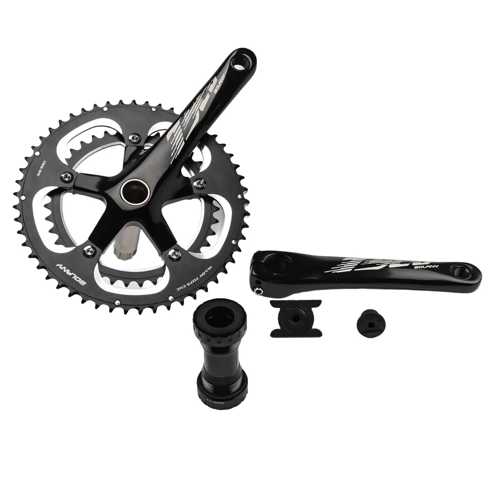 130BCD Crankset Double Chainring Compatible With 10 Speeds Compatible With 11 Speeds 6061 Aluminium Alloy Crank
130BCD Crankset Double Chainring Compatible With 10 Speeds Compatible With 11 Speeds 6061 Aluminium Alloy Crank