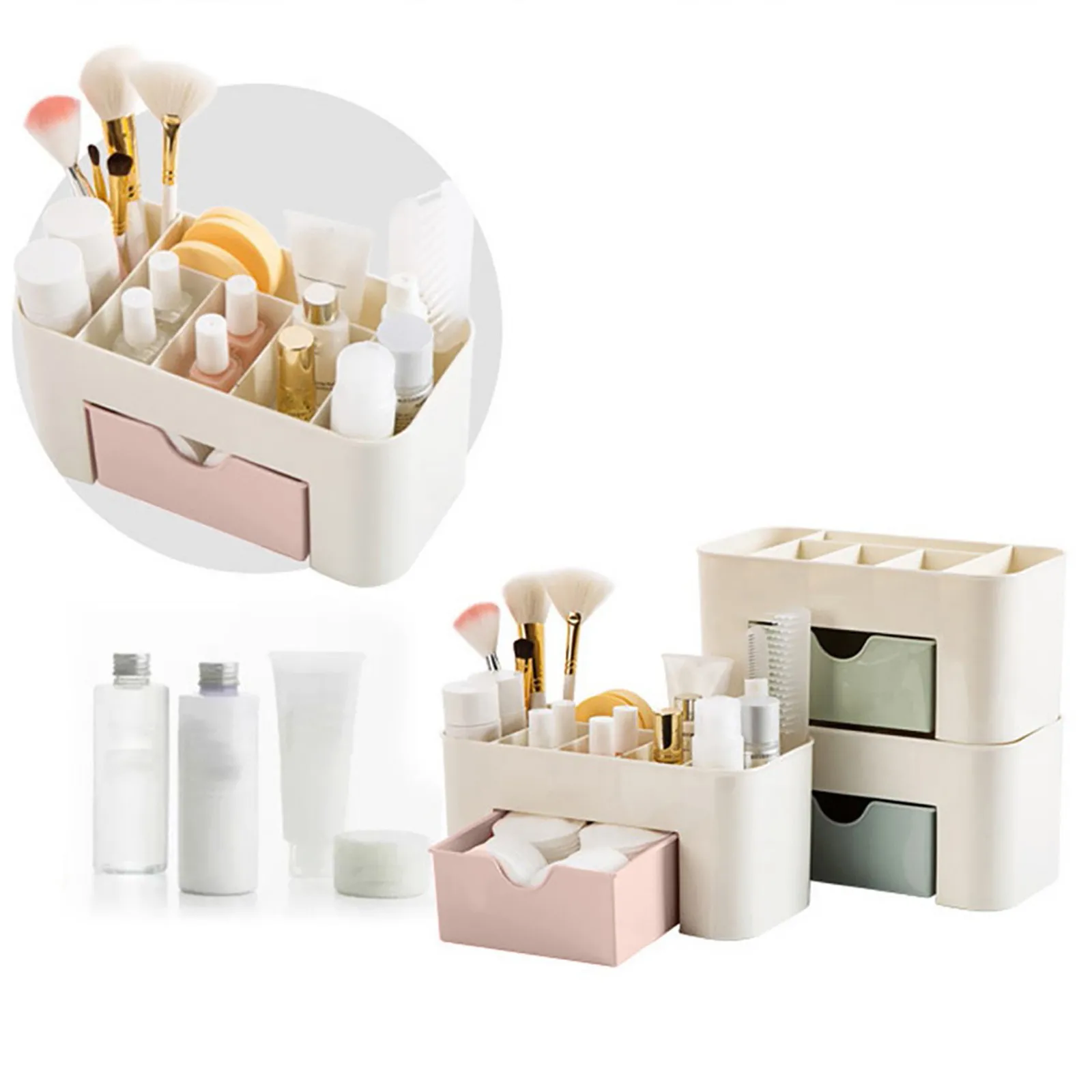 Makeup Organizers Storage Box Double Layer Plastic Cosmetic Drawers Jewelry Display Box Case Desktop Container Boxes Organizer
Makeup Organizers Storage Box Double Layer Plastic Cosmetic Drawers Jewelry Display Box Case Desktop Container Boxes Organizer