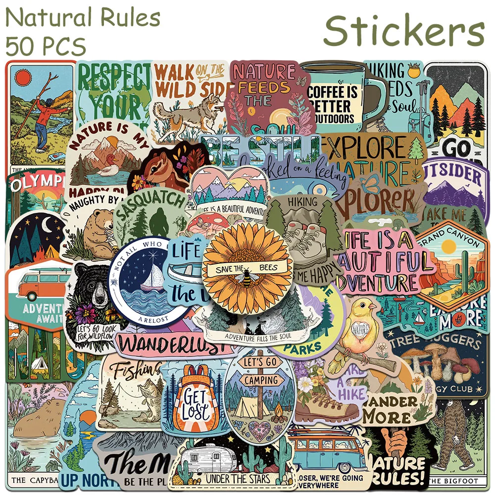 50pcs Cartoon Graffiti Natural Rules Stickers Decals For Laptop Scrapbook Refrigerator Skateboard Guitar DIY Aesthetic Stickers
50pcs Cartoon Graffiti Natural Rules Stickers Decals For Laptop Scrapbook Refrigerator Skateboard Guitar DIY Aesthetic Stickers