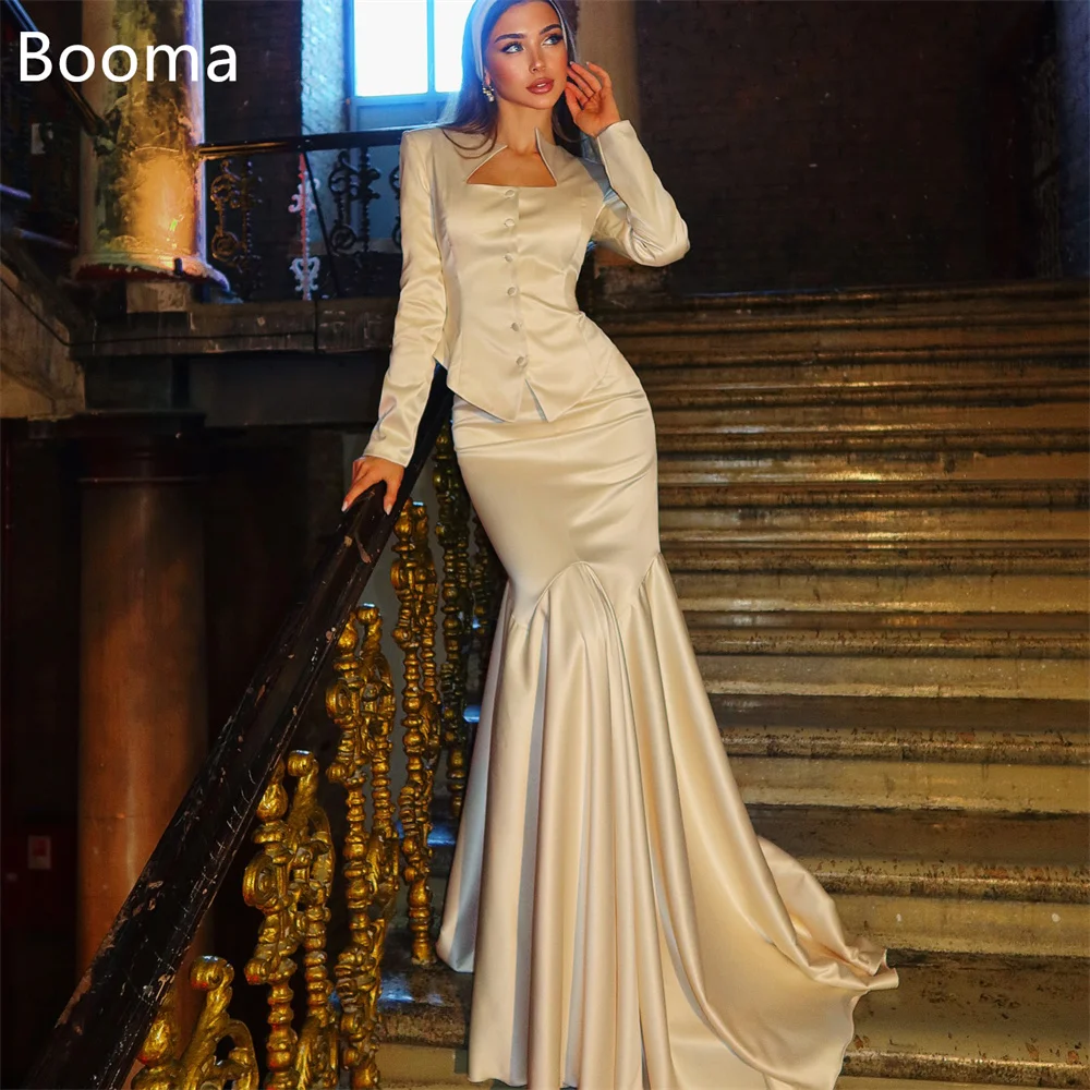 Booma A-Line Long Simple Pleat Evening Dresses Formal Dresses for Women Elegant Long Sleeve Prom Gowns Custom Made 2025
Booma A-Line Long Simple Pleat Evening Dresses Formal Dresses for Women Elegant Long Sleeve Prom Gowns Custom Made 2025