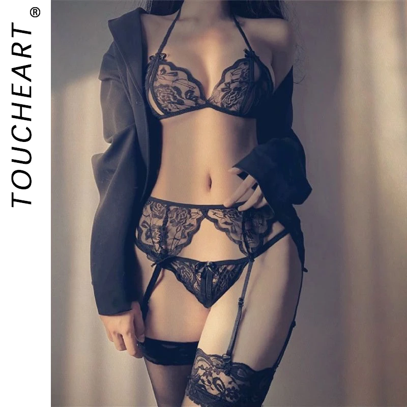 Toucheart Sexy 4 Piece Set Interesting Underwear Women Open T-Pants Solid Color Embroidery Mesh Patchwork See-Through Sexy Suit
Toucheart Sexy 4 Piece Set Interesting Underwear Women Open T-Pants Solid Color Embroidery Mesh Patchwork See-Through Sexy Suit