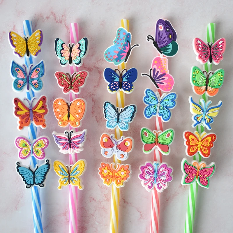 25PCS/set Cute butterfly charms for straw topper pvc butterfly straw topper molds straw cover cap for stanley cup tumbler straw
25PCS/set Cute butterfly charms for straw topper pvc butterfly straw topper molds straw cover cap for stanley cup tumbler straw