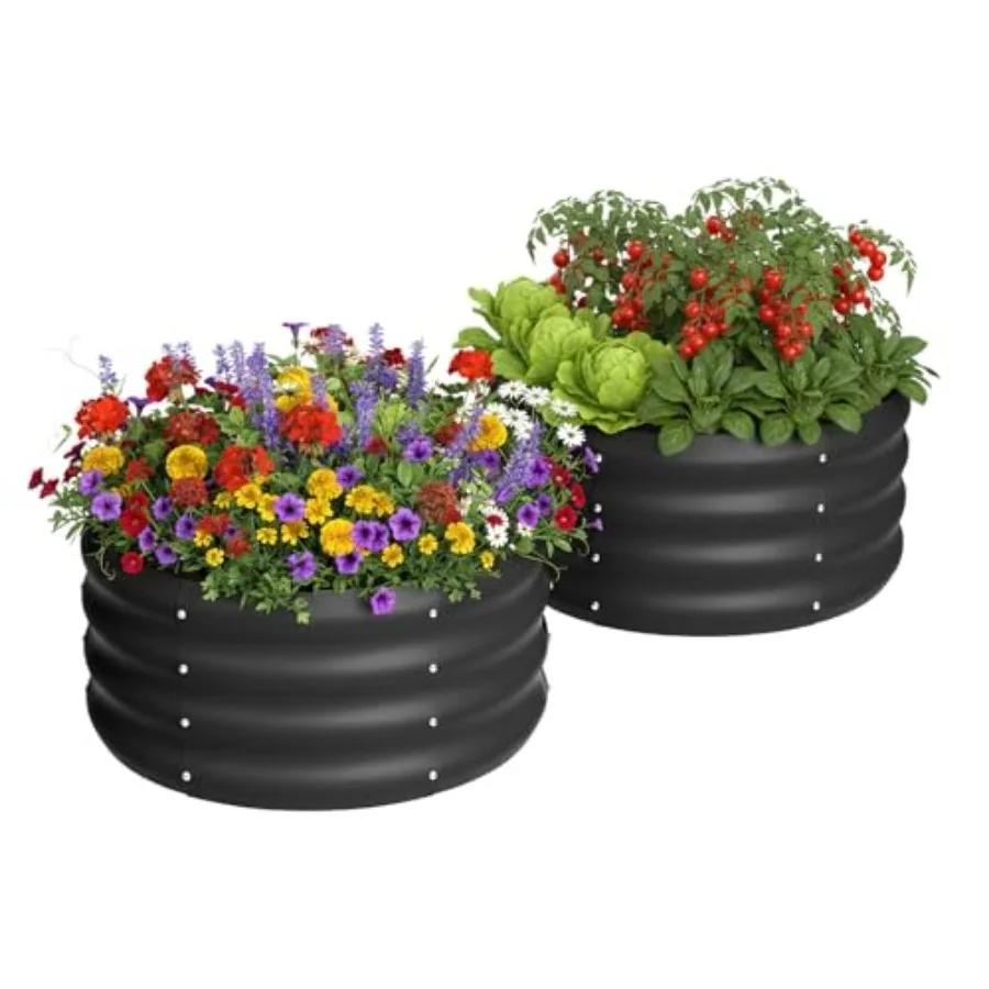 2-Pack 2x1ft Galvanized Raised Garden Bed, Outdoor Planter Bed, Metal Planter Box for Gardening and Planting
2-Pack 2x1ft Galvanized Raised Garden Bed, Outdoor Planter Bed, Metal Planter Box for Gardening and Planting