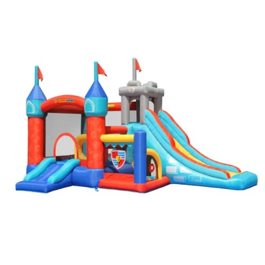 Medieval Bounce Castle Bounce House with Slide and Ball Pit, Basketball Hoop and Ball Toss Game Included, Long Fun Slide, Obsta
Medieval Bounce Castle Bounce House with Slide and Ball Pit, Basketball Hoop and Ball Toss Game Included, Long Fun Slide, Obsta