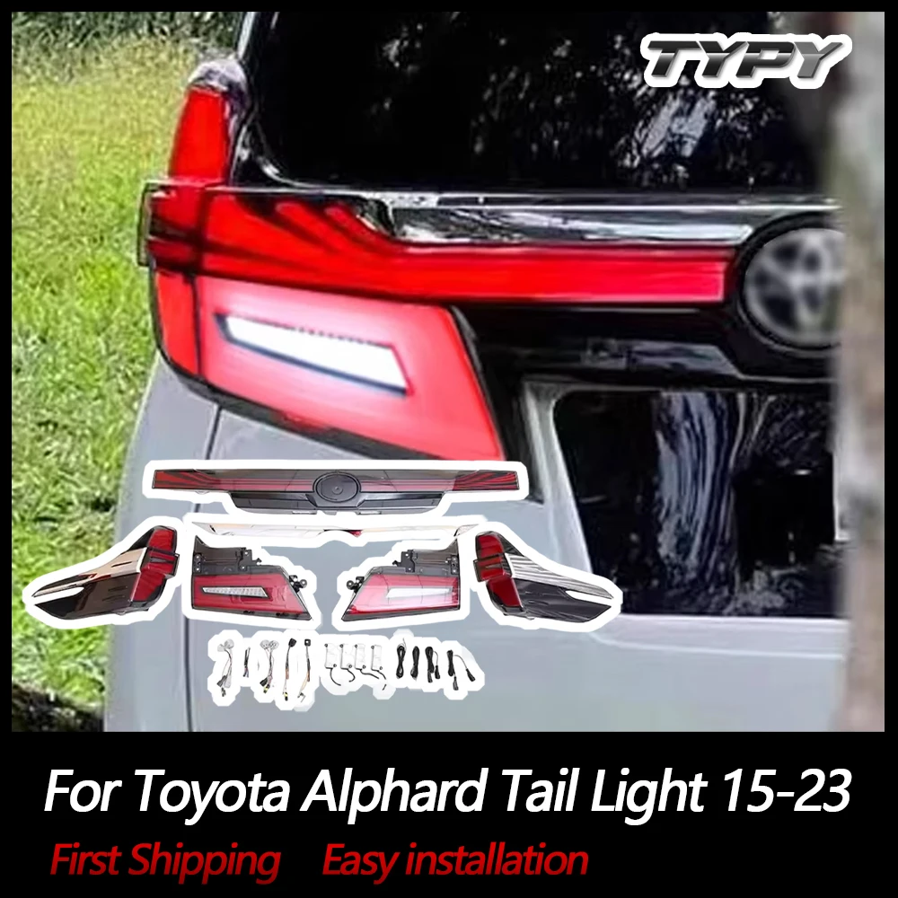 TYPY Car Lights For Toyota Alphard Tail Light 2015-2023 Vellfire Taillights LED Through-tail Light DRL Dynamic Turn Signal
TYPY Car Lights For Toyota Alphard Tail Light 2015-2023 Vellfire Taillights LED Through-tail Light DRL Dynamic Turn Signal