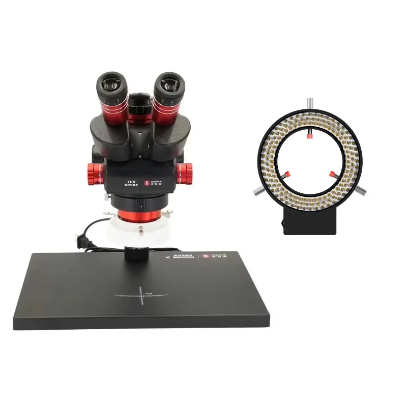 YCS 6558X Ultra HD тринокулярный сварочный микроскоп для ремонта печатных плат с большим основанием 6,5-58 зум для ремонта мобильных телефонов Набор микроскопов
YCS 6558X Ultra HD тринокулярный сварочный микроскоп для ремонта печатных плат с большим основанием 6,5-58 зум для ремонта мобильных телефонов Набор микроскопов