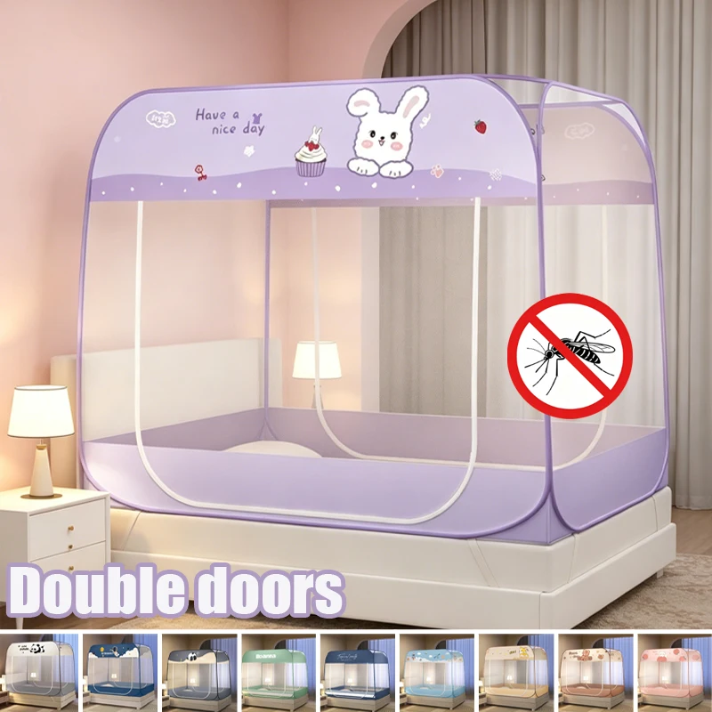 Portable Pop Up Mosquito Net Tent with Dual Zipper Door Cartoon Printed Anti Mosquito Net for Home Bedroom Hotel Outdoor Use
Portable Pop Up Mosquito Net Tent with Dual Zipper Door Cartoon Printed Anti Mosquito Net for Home Bedroom Hotel Outdoor Use