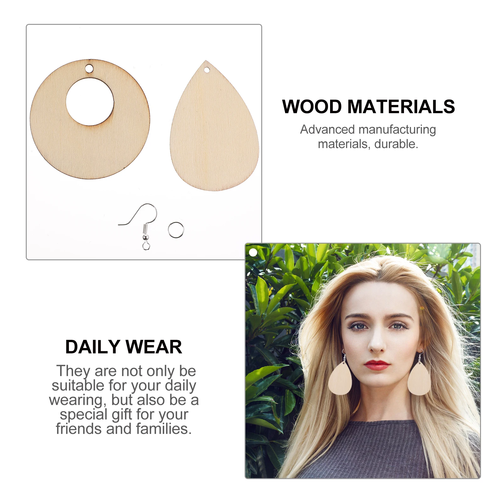300pcs Wooden Earring Set Sterling Silver Findings Jewelry Making Kit Pendants Unfinished Diy Accessories Perfect For Party
300pcs Wooden Earring Set Sterling Silver Findings Jewelry Making Kit Pendants Unfinished Diy Accessories Perfect For Party
