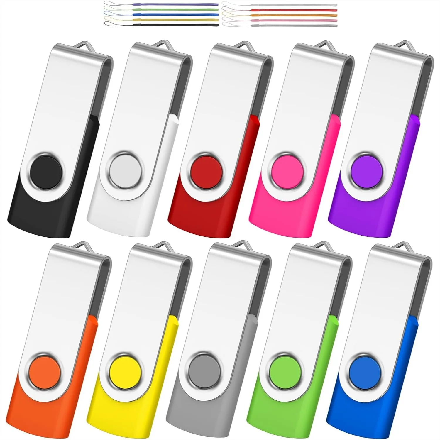 2GB USB Flash Drive 10 Pack, USB 2.0 Pen Drive Memory Stick Thumb Drives Bulk for Data Storage, Mixed Colors
2GB USB Flash Drive 10 Pack, USB 2.0 Pen Drive Memory Stick Thumb Drives Bulk for Data Storage, Mixed Colors