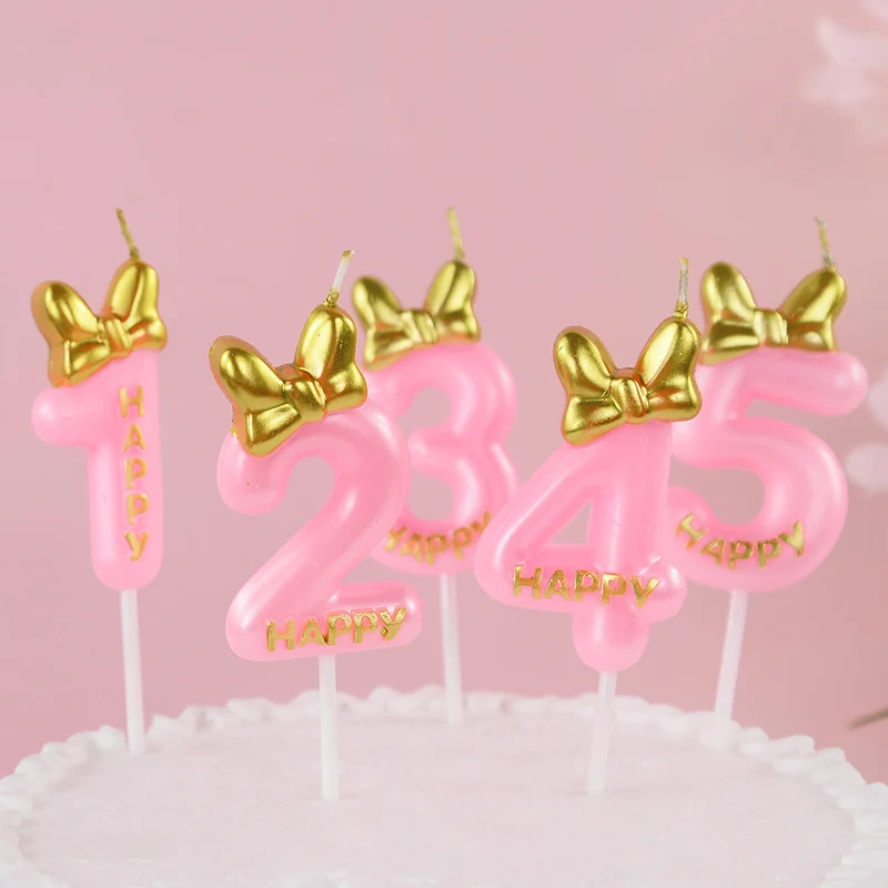 Pink Bow Digital Candle Girl Happy Birthday Party Cake Topper Baking Celebration Anniversary Party Decoration Supplies 
Pink Bow Digital Candle Girl Happy Birthday Party Cake Topper Baking Celebration Anniversary Party Decoration Supplies