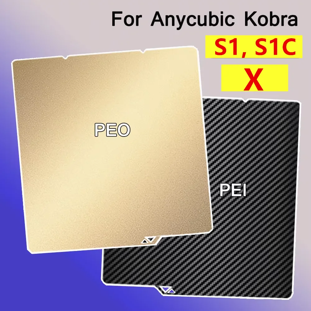 For Anycubic Kobra X, S1, S1C PEI Sheet Build Plate 264x276mm Double Sided Spring Steel Sheet Pei For Anycubic Kobra S1C Bed
For Anycubic Kobra X, S1, S1C PEI Sheet Build Plate 264x276mm Double Sided Spring Steel Sheet Pei For Anycubic Kobra S1C Bed