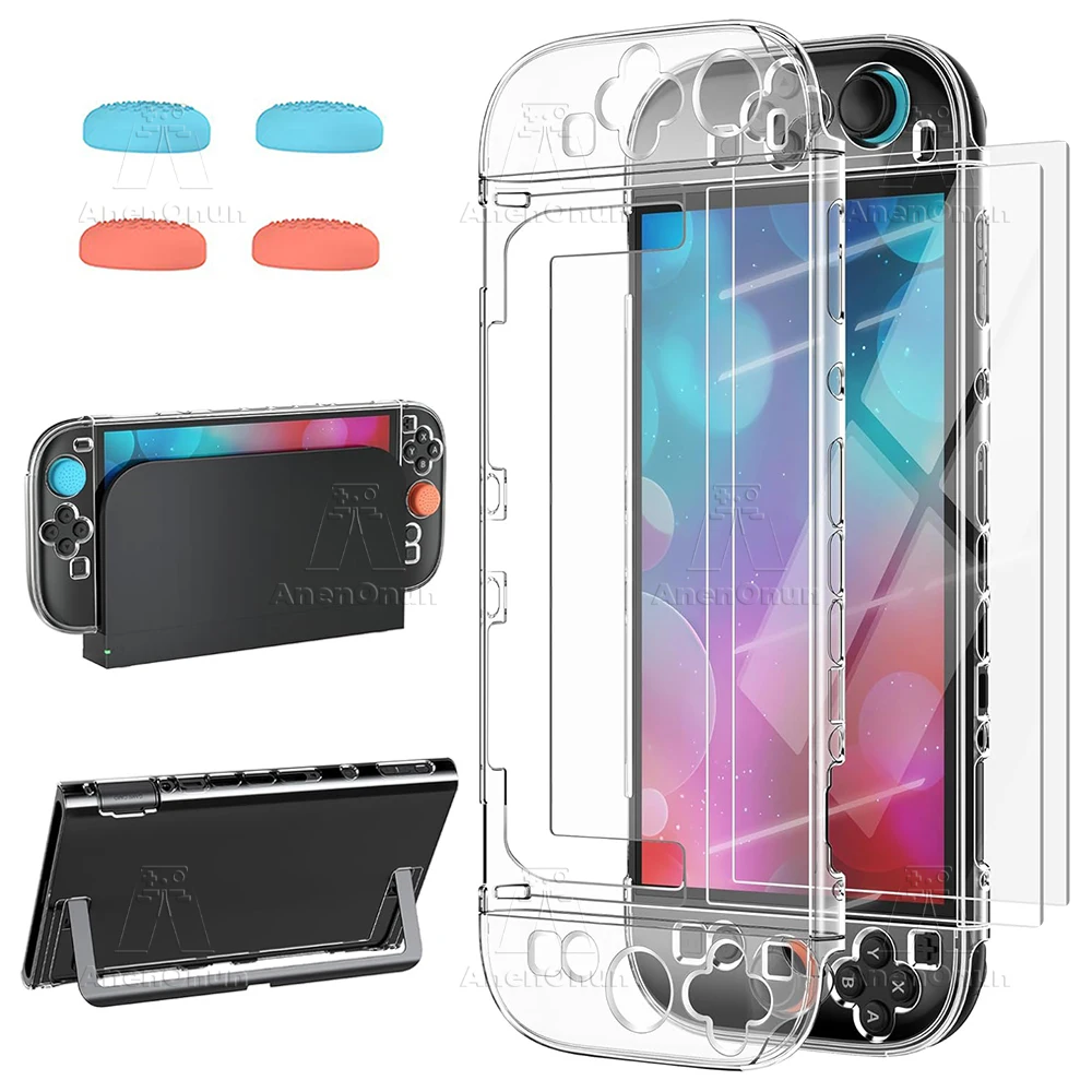 7-in-1 Protective Kit for Switch 2 Clear Split PC Hard Case with 2 Shatterproof HD Tempered Glass Screen Protector 4 Thumb Grips
7-in-1 Protective Kit for Switch 2 Clear Split PC Hard Case with 2 Shatterproof HD Tempered Glass Screen Protector 4 Thumb Grips