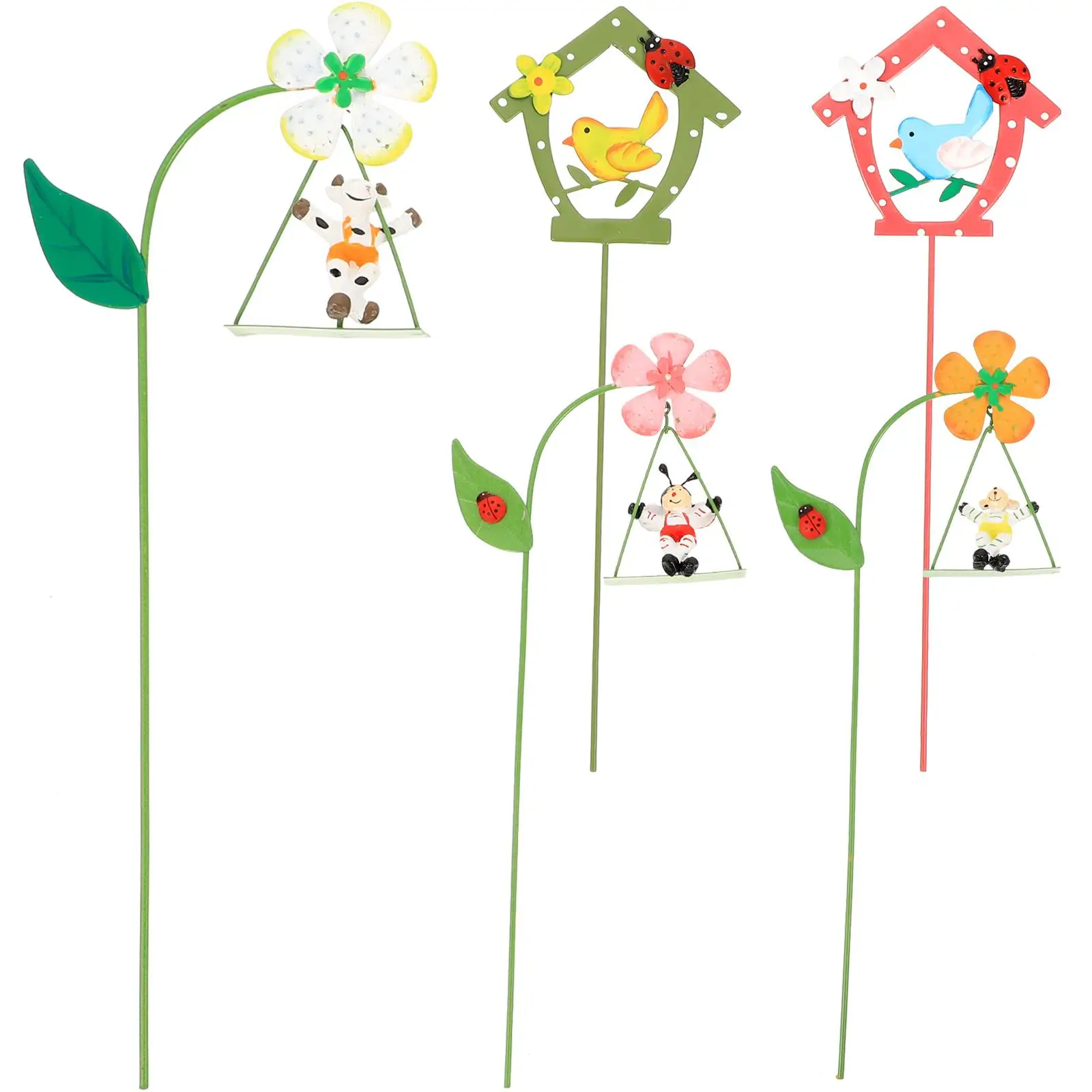 5 Pcs Garden Stakes Metal Crafts Decorative Yard Ornaments Cartoon Flower Pot Decoration Outdoor Accessories Sturdy Safe Plant
5 Pcs Garden Stakes Metal Crafts Decorative Yard Ornaments Cartoon Flower Pot Decoration Outdoor Accessories Sturdy Safe Plant