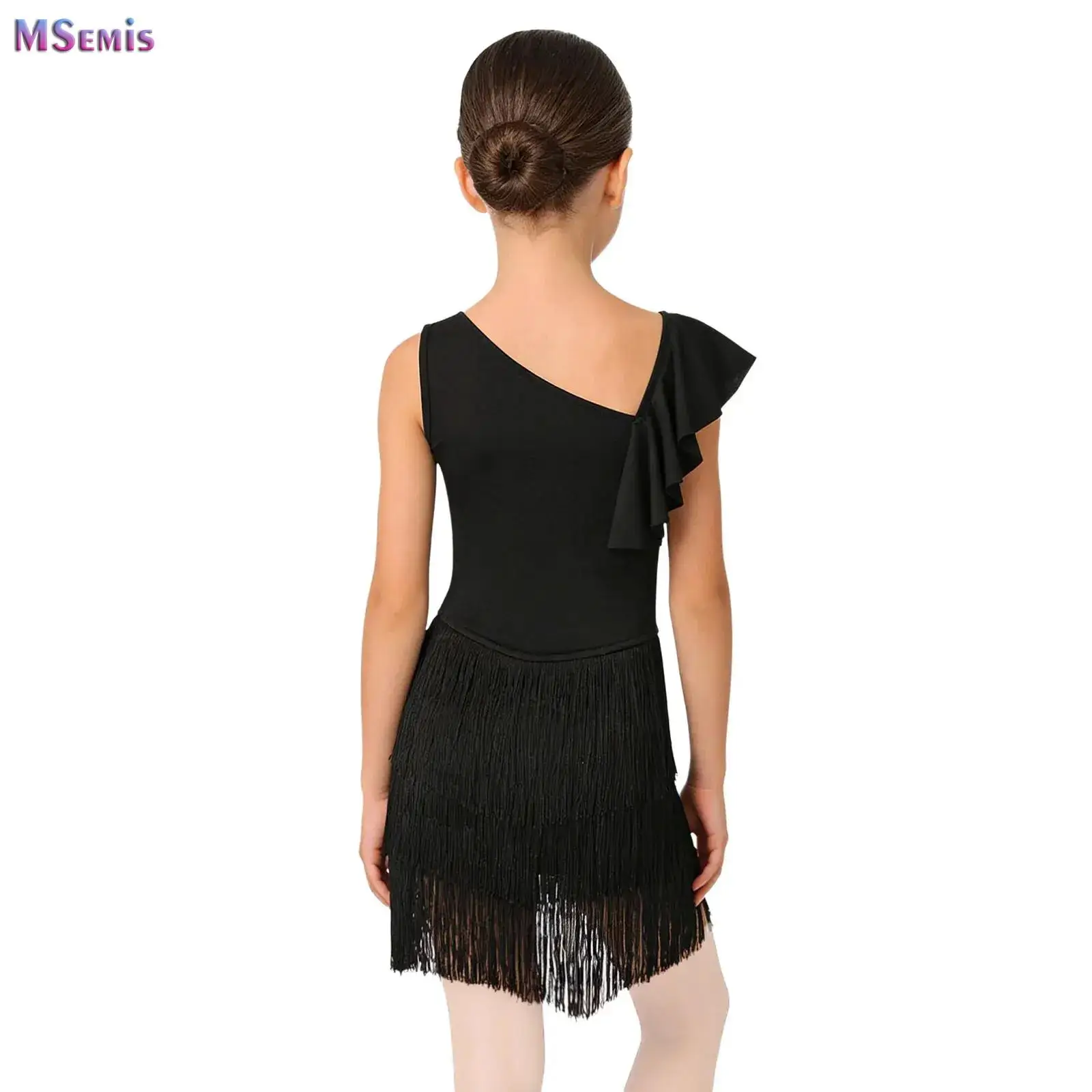Latin Dance Training Costume Girl Children's Performance Competition Regulations Latin Dance Dress Asymmetrical Ruffle Fringe
Latin Dance Training Costume Girl Children's Performance Competition Regulations Latin Dance Dress Asymmetrical Ruffle Fringe