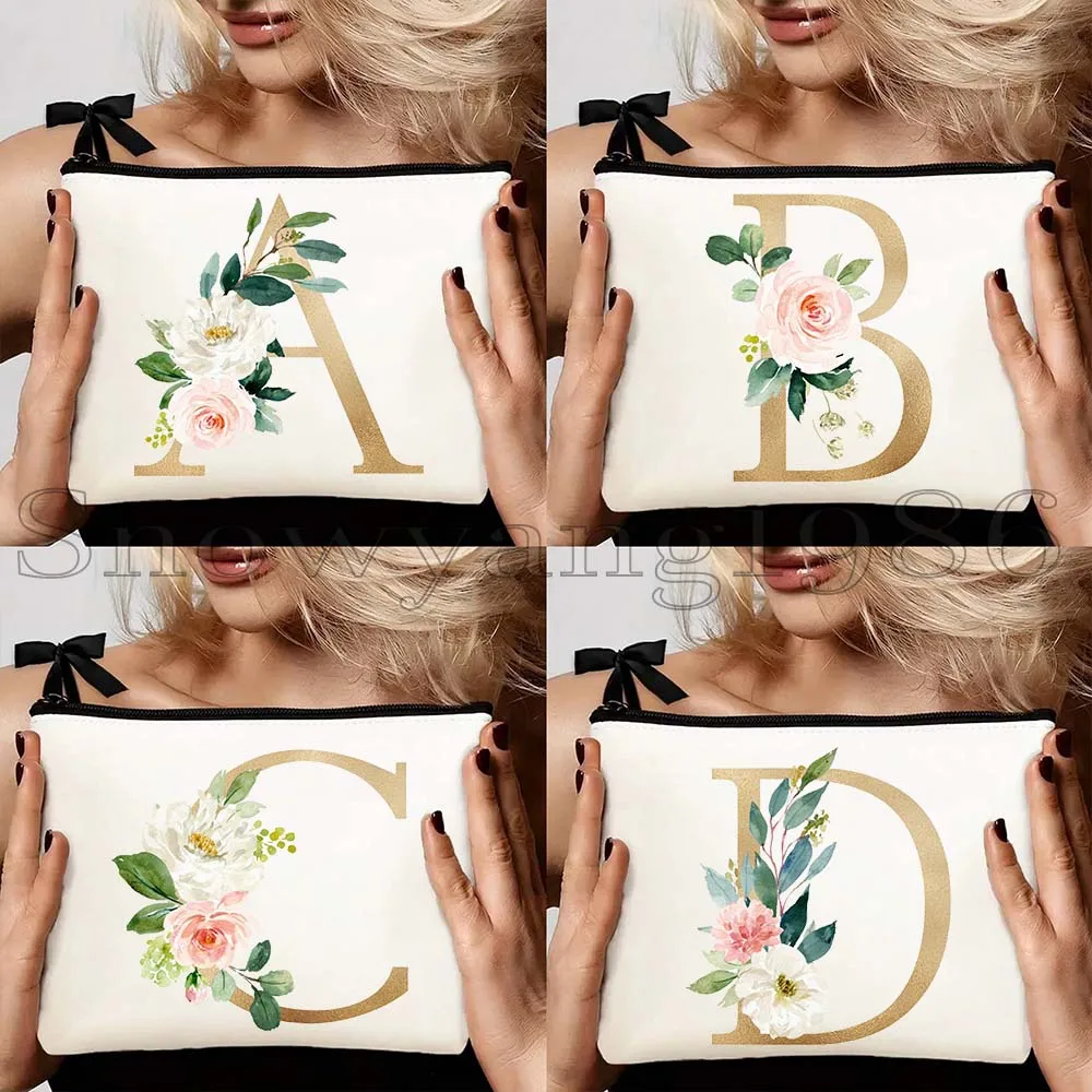 4pcs Gold Floral Letters Flower Initial Letter A to Z Kids Teacher Birthday 4pcss Canvas Storage Cosmetic Bag Makeup Case Pouch
4pcs Gold Floral Letters Flower Initial Letter A to Z Kids Teacher Birthday 4pcss Canvas Storage Cosmetic Bag Makeup Case Pouch