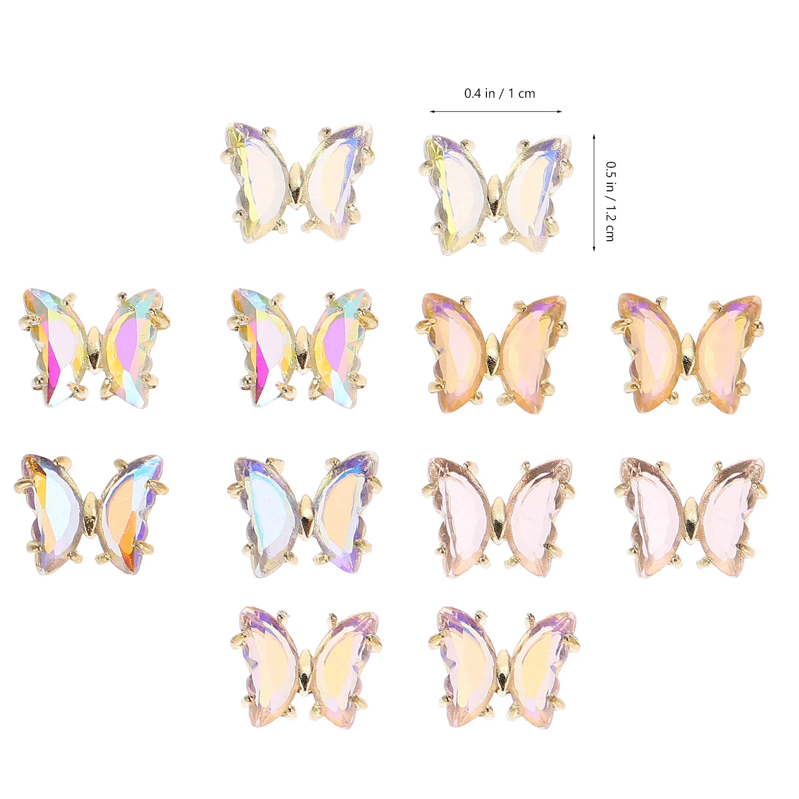 12Pcs 3D Crystal Butterflies Nail Charms Alloy Bright Colors DIY Nail Decorations Manicure Accessories Party Supplies
12Pcs 3D Crystal Butterflies Nail Charms Alloy Bright Colors DIY Nail Decorations Manicure Accessories Party Supplies