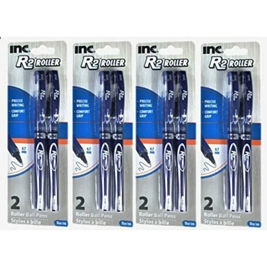 R-2 Roller Ball Pen, 0.7 mm Blue Ink 8 pens included 4 Piece
R-2 Roller Ball Pen, 0.7 mm Blue Ink 8 pens included 4 Piece