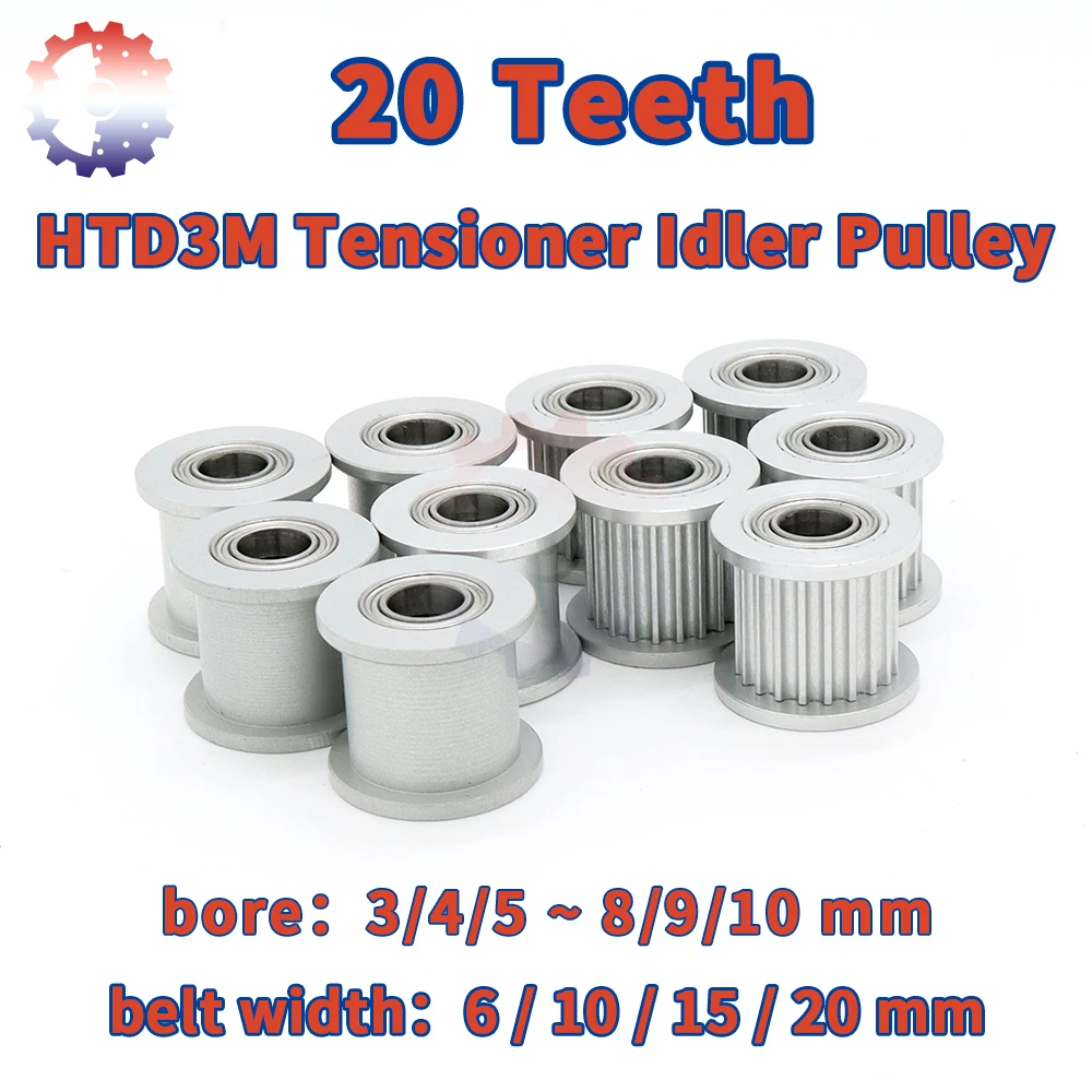HTD3M 20Teeth Tensioner Idler For Bearing Guide Idler 3M 20T Pulley Belt Width 6/10/15/20mm HTD 3M Synchronous Wheel 20 Teeth
HTD3M 20Teeth Tensioner Idler For Bearing Guide Idler 3M 20T Pulley Belt Width 6/10/15/20mm HTD 3M Synchronous Wheel 20 Teeth