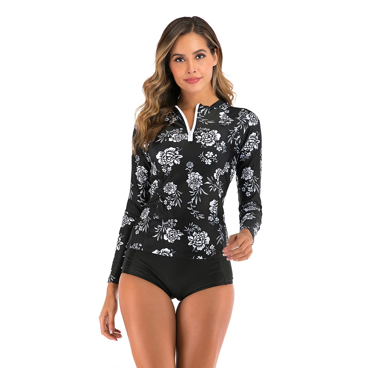 2025 Leaf Print Tankini Set Women Long Sleeve Zipper Swimwear Sexy High Waisted Swimsuit Biquini Surfing Bathing Suit Beach Wear
2025 Leaf Print Tankini Set Women Long Sleeve Zipper Swimwear Sexy High Waisted Swimsuit Biquini Surfing Bathing Suit Beach Wear