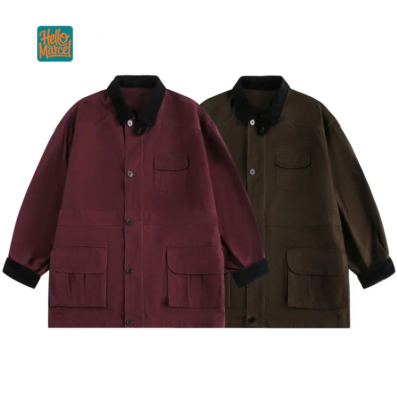 HELLOMARCEL High Quality EU US Size Streetwear Vintage Workwear Outdoor Hunting Fishing Luxury Jacket Coat
HELLOMARCEL High Quality EU US Size Streetwear Vintage Workwear Outdoor Hunting Fishing Luxury Jacket Coat