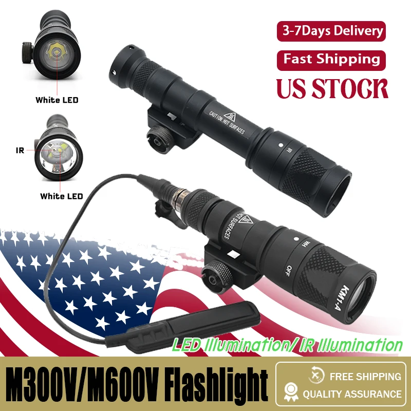 Tactical SF M300V M300V-IR M600V M600V-IR Weapon Gun Light LED Light And IR Infrared Output For Airsoft Rifle
Tactical SF M300V M300V-IR M600V M600V-IR Weapon Gun Light LED Light And IR Infrared Output For Airsoft Rifle