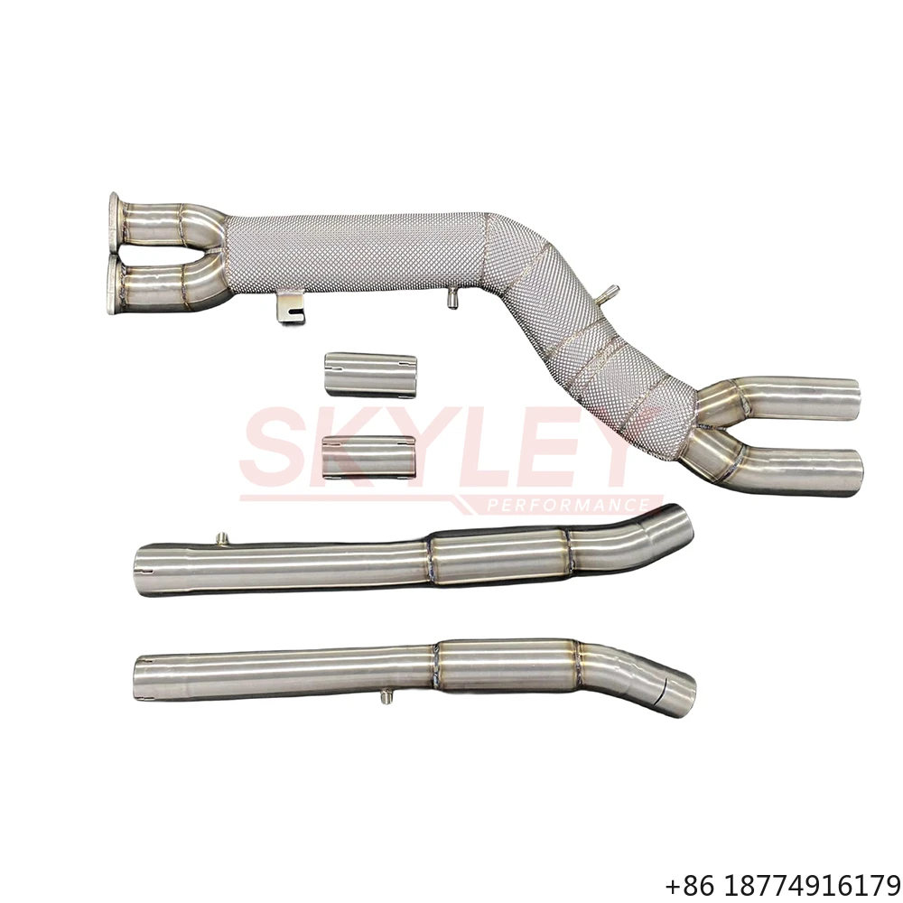 Новый дизайн, 3,5-дюймовая одинарная средняя труба из нержавеющей стали SS304 для S58 X3M F97/X4M F98 3.0T 2018-2023, тюнинговая выхлопная система, от дна до задней части
Новый дизайн, 3,5-дюймовая одинарная средняя труба из нержавеющей стали SS304 для S58 X3M F97/X4M F98 3.0T 2018-2023, тюнинговая выхлопная система, от дна до задней части