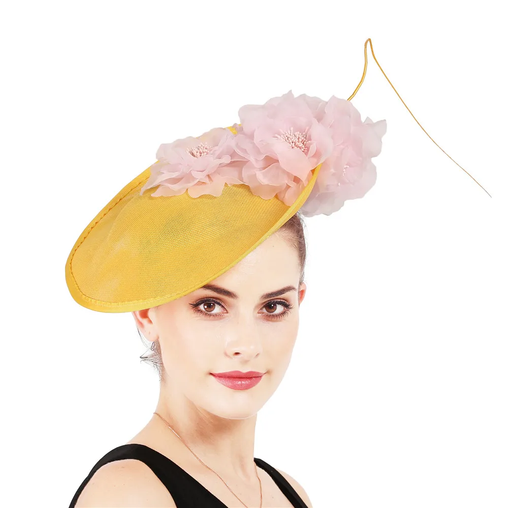 Generous Women's Big Derby Hat Millinery Fascinators Fashion Fedora Ladies Headwear with Fancy Flowers Headbands
Generous Women's Big Derby Hat Millinery Fascinators Fashion Fedora Ladies Headwear with Fancy Flowers Headbands