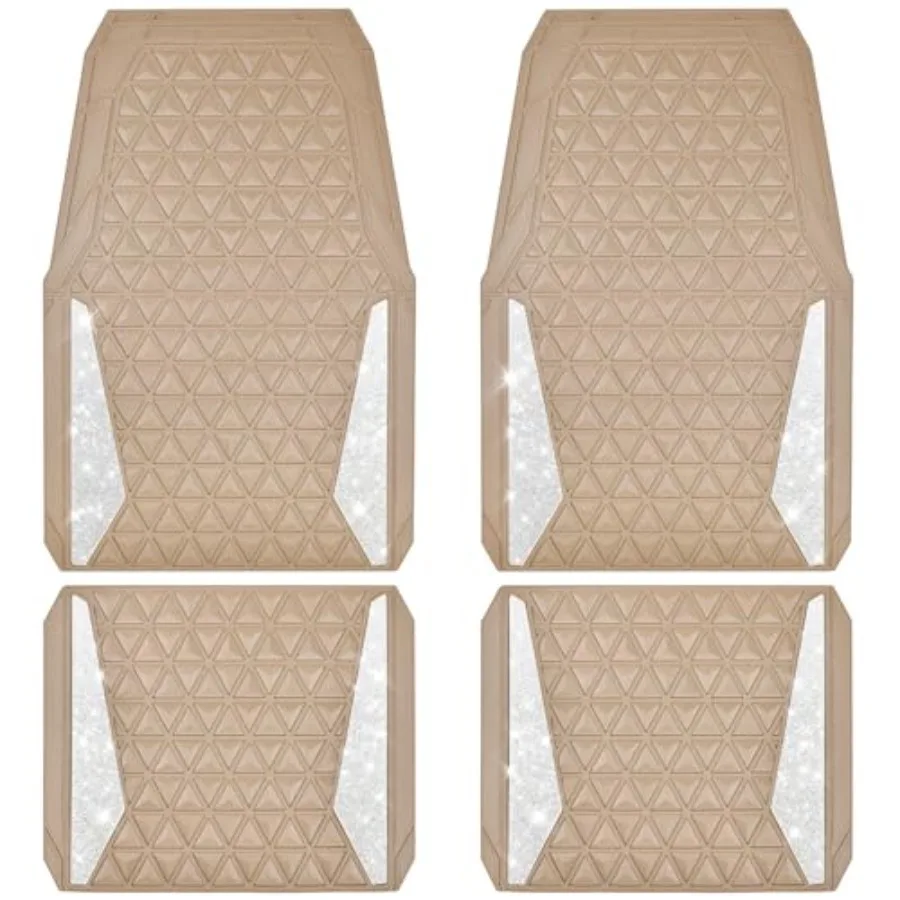 Bling Diamond Car Mats Rubber Floor Mats Full Set Anti-Slip 3D Rhombus Waterproof Trim to Fit Liner Universal Glitter Crystal S
Bling Diamond Car Mats Rubber Floor Mats Full Set Anti-Slip 3D Rhombus Waterproof Trim to Fit Liner Universal Glitter Crystal S