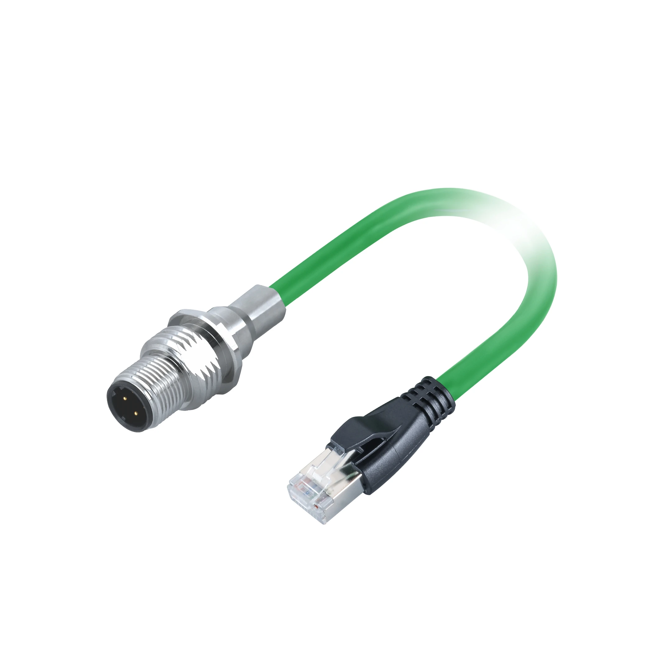 M12 D Code Male Panel Mount Connector to RJ45 Male Plug with PVC 1m 5e 2x2x26AWG Ethernet Cable
M12 D Code Male Panel Mount Connector to RJ45 Male Plug with PVC 1m 5e 2x2x26AWG Ethernet Cable