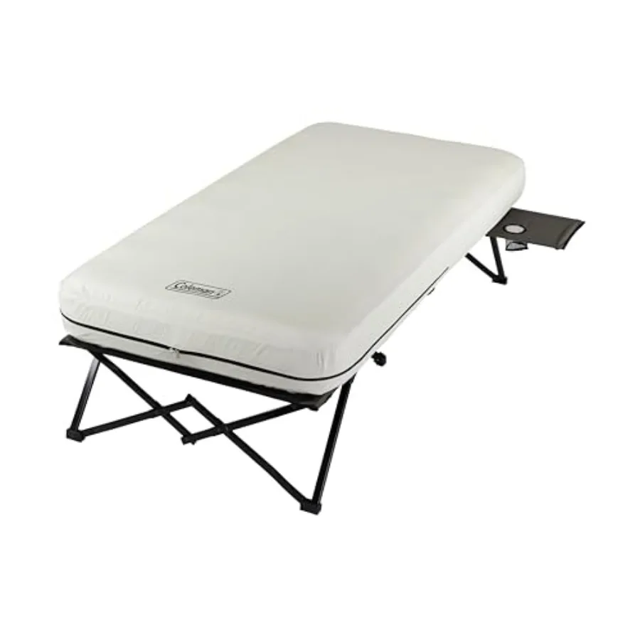 Queen-Size Airbed Cot Combination Folding Air Mattress with Steel Frame and Side Table Battery Pump Included Great for Camping
Queen-Size Airbed Cot Combination Folding Air Mattress with Steel Frame and Side Table Battery Pump Included Great for Camping