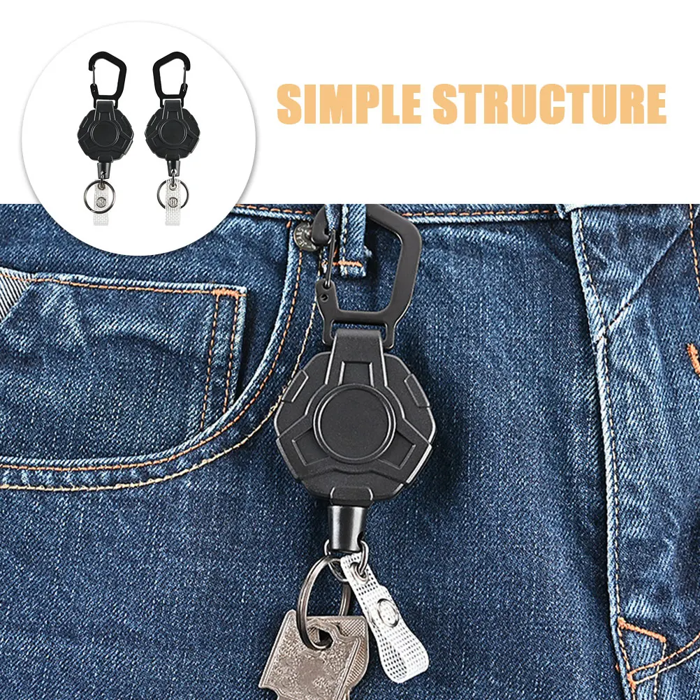 2pcs Retractable Keychains Heavy Duty Elastic Buckle Anti-lost Keyring Climbing Keys Holder Portable Keychain With Clip
2pcs Retractable Keychains Heavy Duty Elastic Buckle Anti-lost Keyring Climbing Keys Holder Portable Keychain With Clip