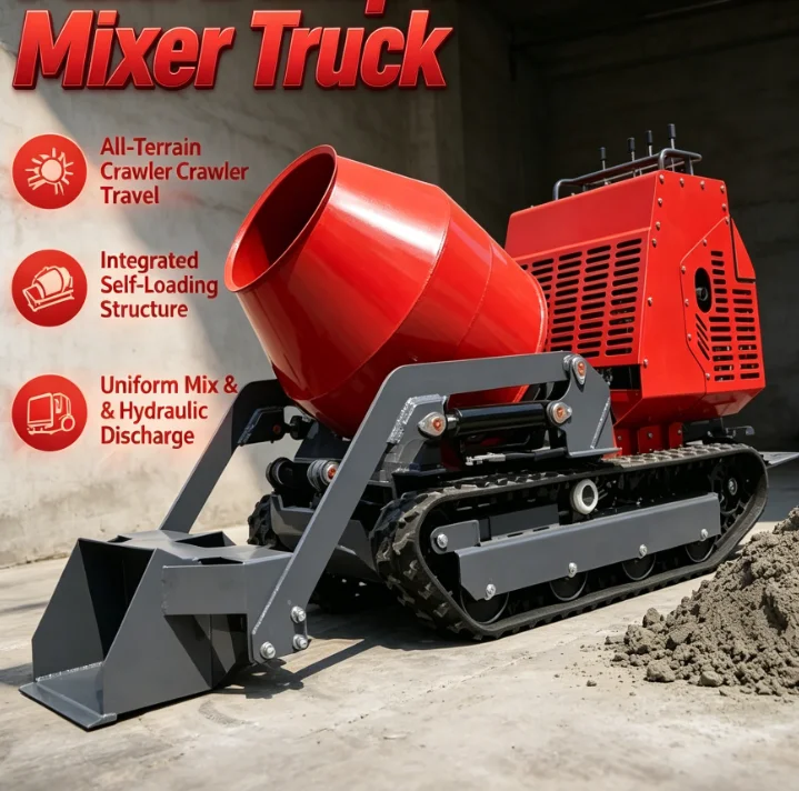 Customized Free Delivery 750kg Mini Concrete Mixer Dumper Pump Motor Hydrostatic Track Drive System High Efficiency For Farm Hou
Customized Free Delivery 750kg Mini Concrete Mixer Dumper Pump Motor Hydrostatic Track Drive System High Efficiency For Farm Hou