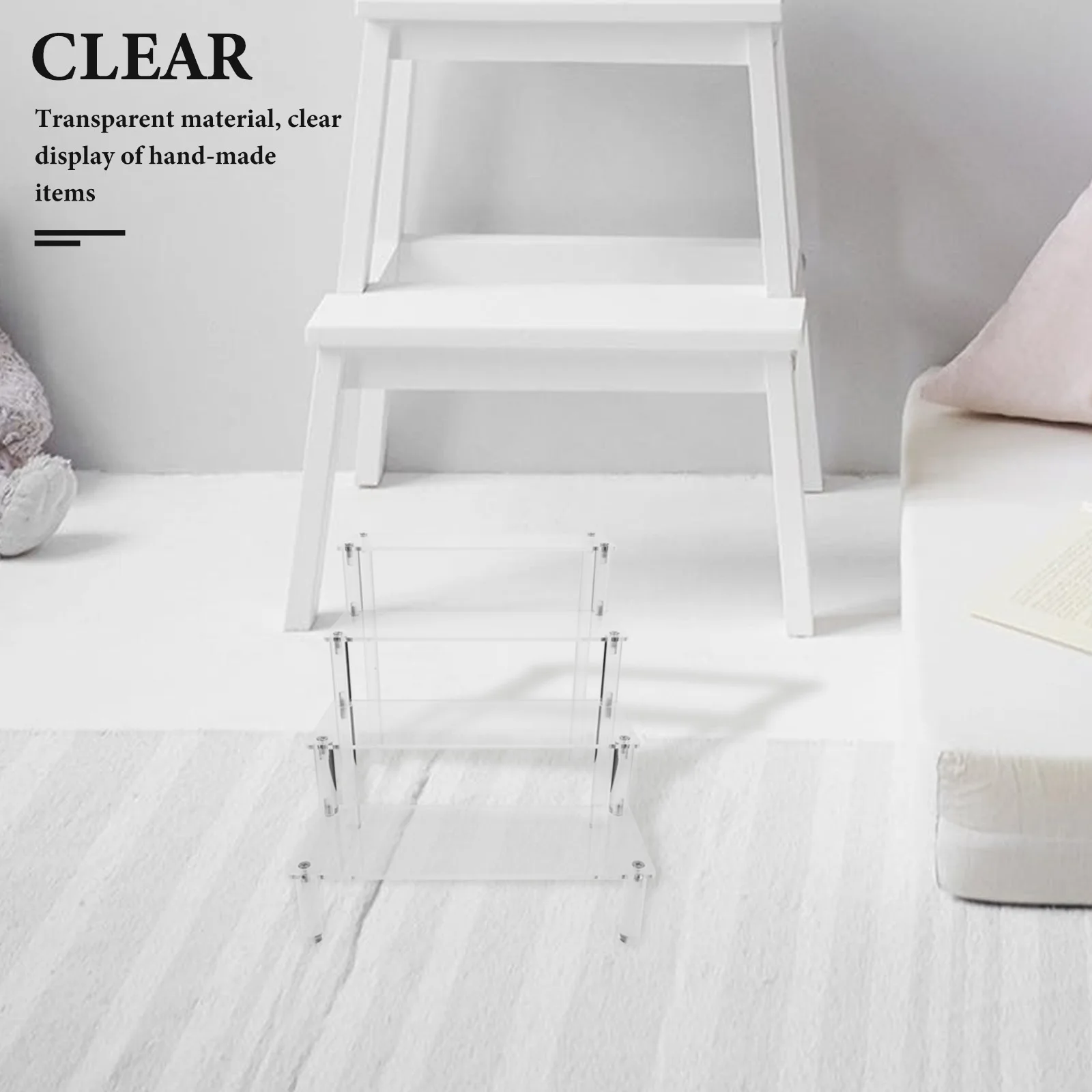 4-Tier Clear Acrylic Stair Step Display Stand for Perfume Cupcakes Organizers Home Tabletop Display Risers
4-Tier Clear Acrylic Stair Step Display Stand for Perfume Cupcakes Organizers Home Tabletop Display Risers