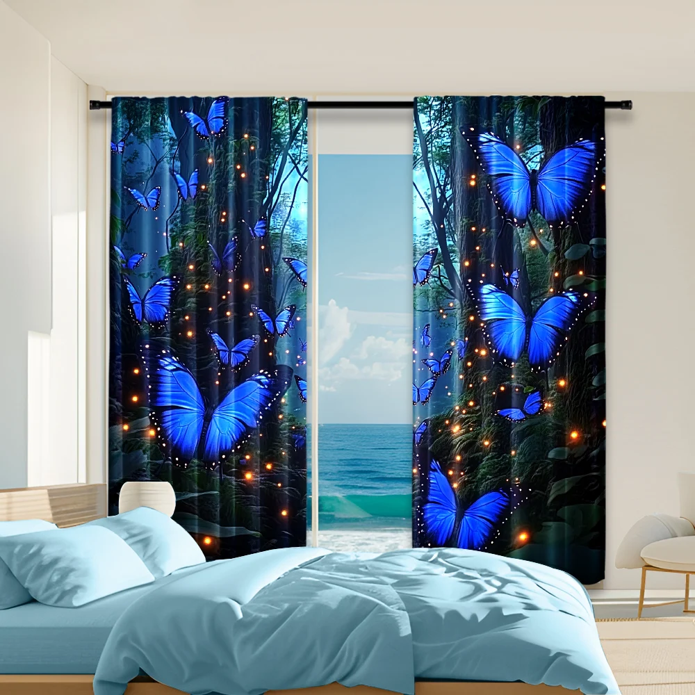 2Pcs Butterfly Forest Prints Window Curtain Rod Pocket Window Treatments For Bedroom Living Room Dormitory Office Home
2Pcs Butterfly Forest Prints Window Curtain Rod Pocket Window Treatments For Bedroom Living Room Dormitory Office Home