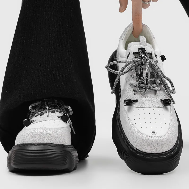 High Quality Men's Sneakers and Casual Shoes round head Men's Derby Shoes high-end Designer Platform Men's Shoes tenis masculino
High Quality Men's Sneakers and Casual Shoes round head Men's Derby Shoes high-end Designer Platform Men's Shoes tenis masculino