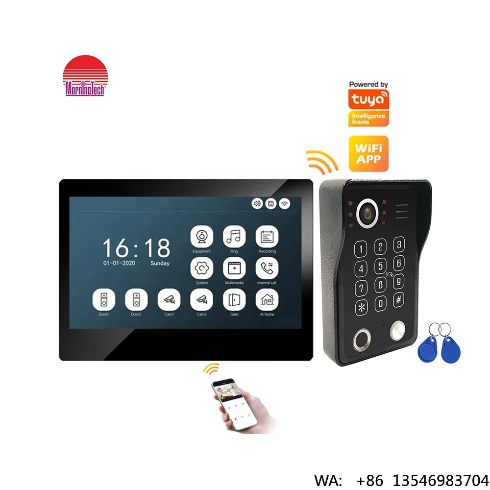 Touch Screen Video Door Phone Rfid Card Access Control System 10" Door Bell System Intercom System
Touch Screen Video Door Phone Rfid Card Access Control System 10" Door Bell System Intercom System