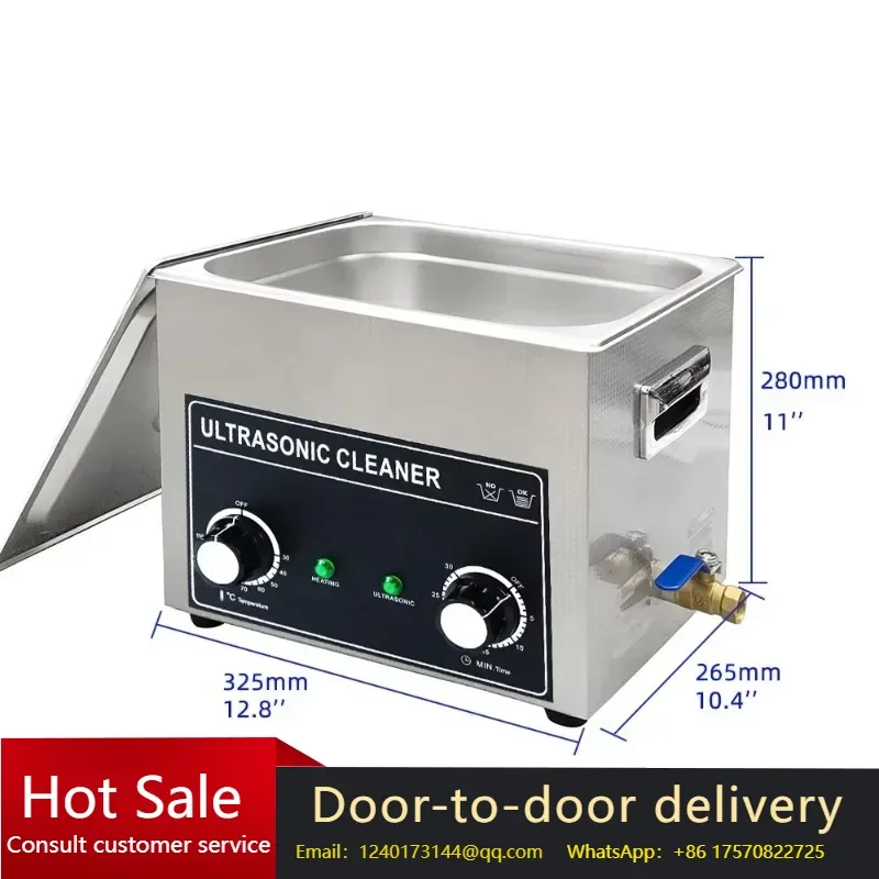 10 L / 2.64 Gal Desktop Stainless Steel Ultrasonic Cleaner - Ultrasonic Power: 240 W & 360 W - Mechanical Control forTemperature
10 L / 2.64 Gal Desktop Stainless Steel Ultrasonic Cleaner - Ultrasonic Power: 240 W & 360 W - Mechanical Control forTemperature
