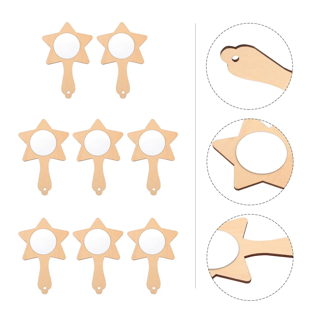 8 Pcs Small Wooden Mirror Handmade Craft Mold Unfinished Handheld Makeup DIY Materials Accessory
8 Pcs Small Wooden Mirror Handmade Craft Mold Unfinished Handheld Makeup DIY Materials Accessory