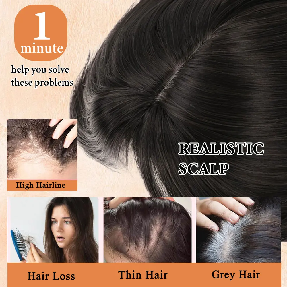 18 Inch Short Wavy Black Hair Topper, 6.5x6.5 Breathable Lightweight Synthetic Base, Natural Volume Full Scalp Coverage
18 Inch Short Wavy Black Hair Topper, 6.5x6.5 Breathable Lightweight Synthetic Base, Natural Volume Full Scalp Coverage