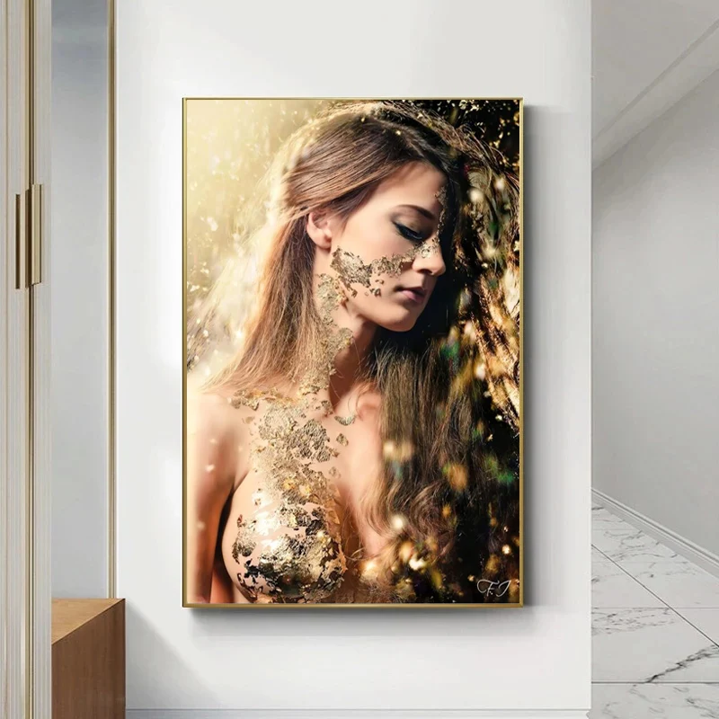 Sexy Chest Gold Woman Figure Canvas Painting Wall Art Poster Prints Cuadros Wall Pictures for Living Room Home Mural Decoration
Sexy Chest Gold Woman Figure Canvas Painting Wall Art Poster Prints Cuadros Wall Pictures for Living Room Home Mural Decoration
