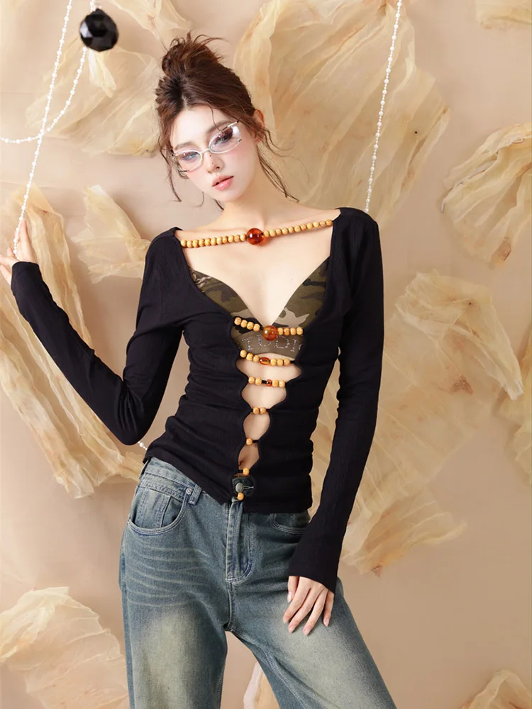 Y2K Long Sleeve T-shirts Women Slim Sexy Pullover Females High Street Harajuku Vintage Fashion Korean New Hollow Out Design Tops
Y2K Long Sleeve T-shirts Women Slim Sexy Pullover Females High Street Harajuku Vintage Fashion Korean New Hollow Out Design Tops